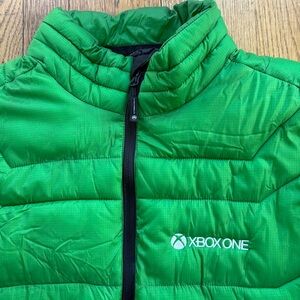 Xbox One Promo Puffer Jacket Green Storm Tech Coat Large Unique Rare Y2K